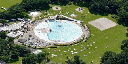 Luftfoto af Badesøen